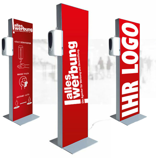alles-werbung-desinfektionsspender-2 Desinfektionsspender von alles Werbung mit Druck 3 verschiedene Varianten